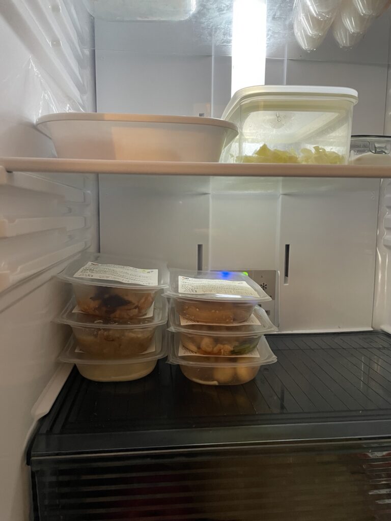 inside the refrigerator