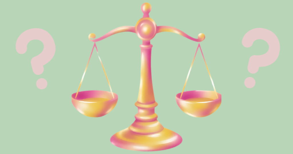 天秤の画像の装飾