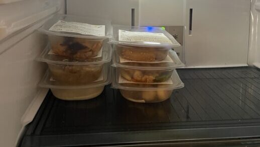 inside the refrigerator