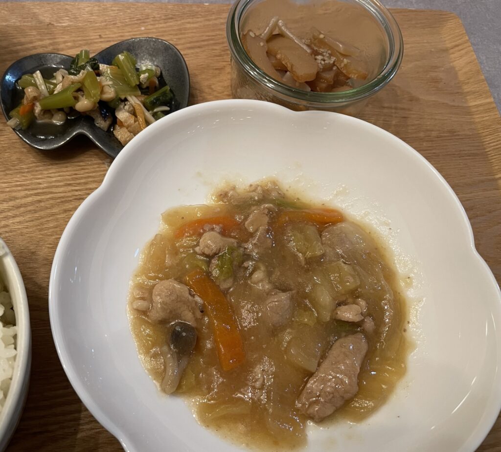 豚肉と野菜のうま煮