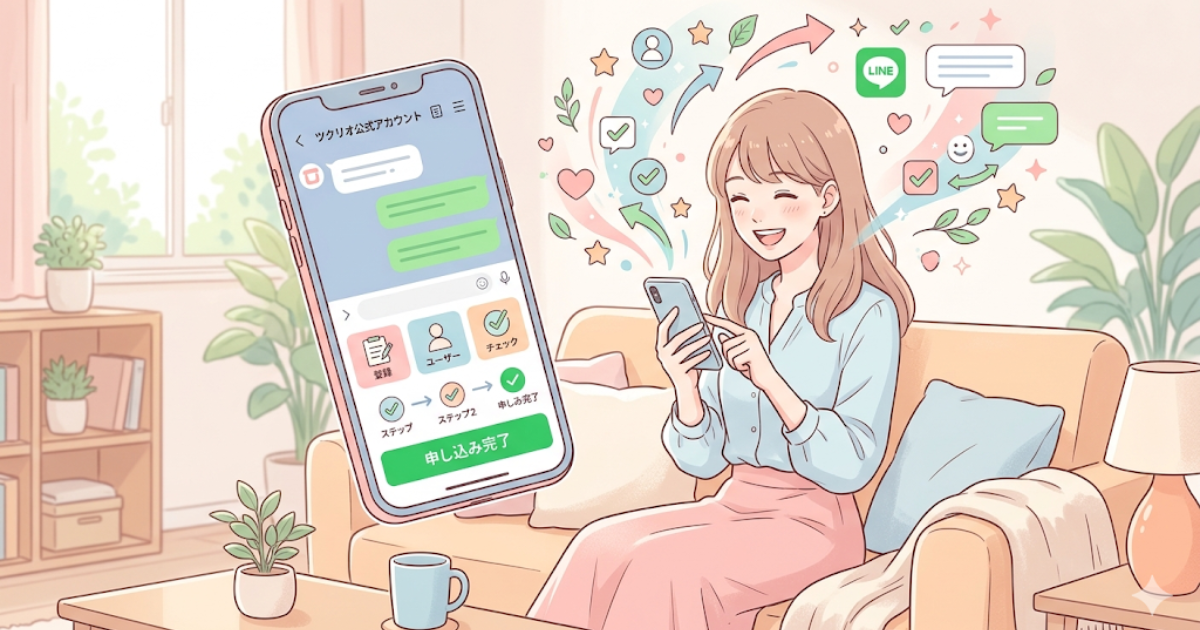 Tsuklio(ツクリオ)のLINE申し込みイメージ画面