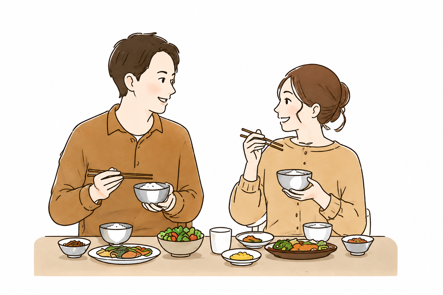2人家族食卓