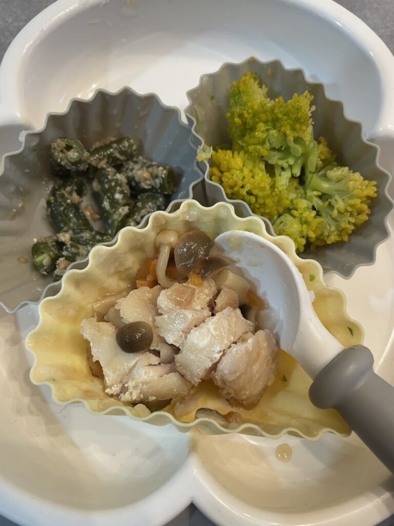 赤魚の蒸し焼き・いんげんのごま和え　きざみ