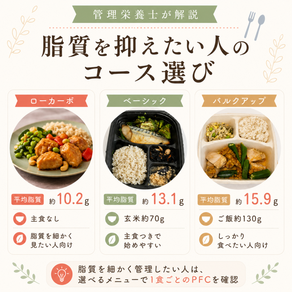 筋肉食堂脂質少なめの選び方
